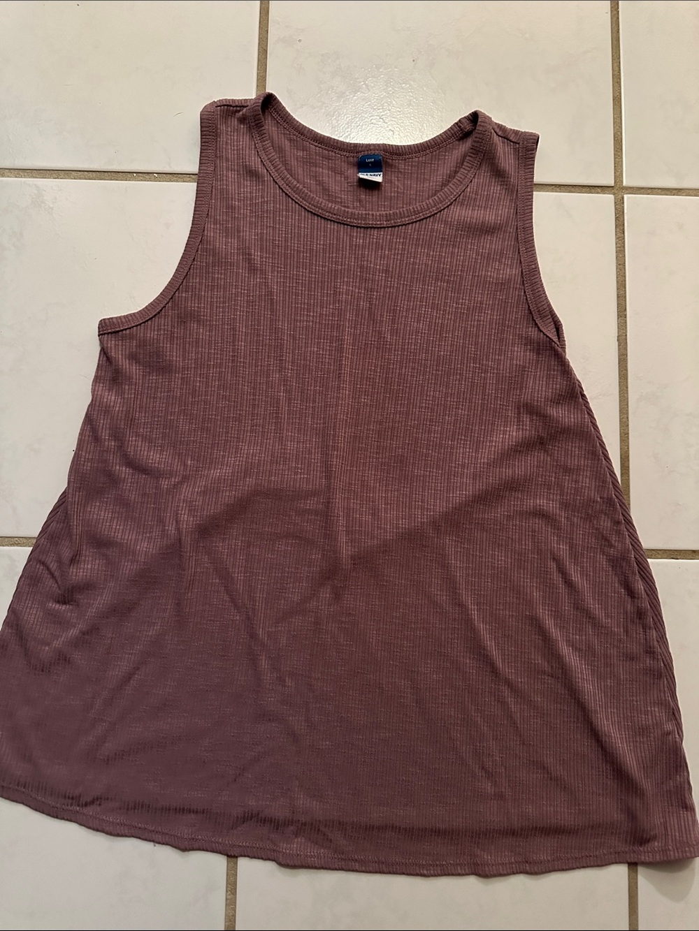 Old Navy Ribbed A-Line Tank Top - Mauve Pink